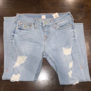 True religion capri jeans in great condition